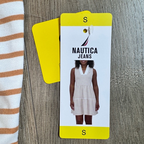 Nautica Tan and White Sleeveless Sundress - Picture 2 of 5